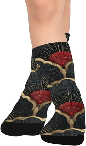 جوارب أنيقة للمشي لمسافات طويلة بلون داكن من Fan Art - جوارب شتوية حرارية سميكة دافئة للأطفال الصغار للأولاد والبنات للمدرسة، والارتداء اليومي والأنشطة الخارجية in Kuwait