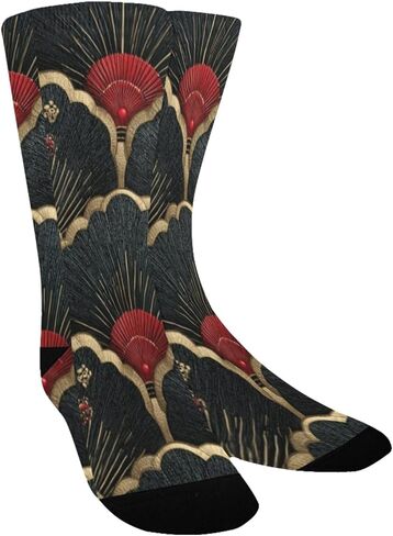 جوارب أنيقة للمشي لمسافات طويلة بلون داكن من Fan Art - جوارب شتوية حرارية سميكة دافئة للأطفال الصغار للأولاد والبنات للمدرسة، والارتداء اليومي والأنشطة الخارجية in Kuwait