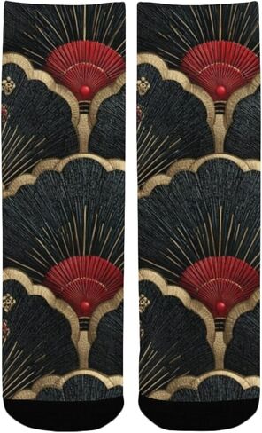 جوارب أنيقة للمشي لمسافات طويلة بلون داكن من Fan Art - جوارب شتوية حرارية سميكة دافئة للأطفال الصغار للأولاد والبنات للمدرسة، والارتداء اليومي والأنشطة الخارجية in Kuwait