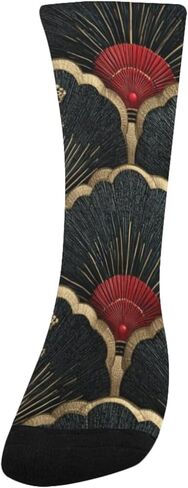 جوارب أنيقة للمشي لمسافات طويلة بلون داكن من Fan Art - جوارب شتوية حرارية سميكة دافئة للأطفال الصغار للأولاد والبنات للمدرسة، والارتداء اليومي والأنشطة الخارجية in Kuwait