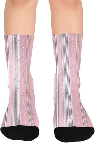 جوارب للمشي لمسافات طويلة مطبوعة مخططة باللون الأزرق الخدود - جوارب شتوية حرارية سميكة دافئة للأطفال الصغار للأولاد والبنات للمدرسة، والارتداء اليومي والأنشطة الخارجية in Kuwait