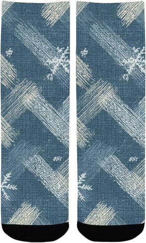 جوارب Frosty Check Vibe Blue للمشي لمسافات طويلة - جوارب شتوية حرارية سميكة دافئة للأولاد والبنات الصغار للمدرسة، والارتداء اليومي والأنشطة الخارجية in Kuwait