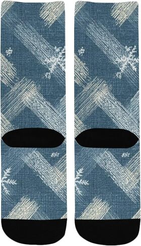 جوارب Frosty Check Vibe Blue للمشي لمسافات طويلة - جوارب شتوية حرارية سميكة دافئة للأولاد والبنات الصغار للمدرسة، والارتداء اليومي والأنشطة الخارجية in Kuwait