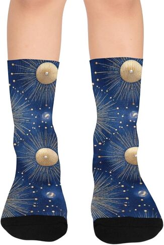 جوارب Midnight Burst Glow للمشي لمسافات طويلة - جوارب شتوية حرارية سميكة دافئة للأولاد والبنات الصغار للمدرسة، والارتداء اليومي والأنشطة الخارجية in Kuwait