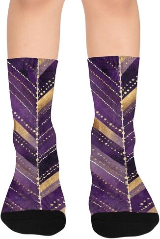 جوارب ترتان فيبي الأرجوانية الفاخرة للمشي لمسافات طويلة - جوارب شتوية حرارية سميكة دافئة للأطفال الصغار للأولاد والبنات للمدرسة، والارتداء اليومي والأنشطة الخارجية in Kuwait