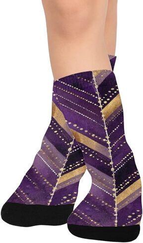 جوارب ترتان فيبي الأرجوانية الفاخرة للمشي لمسافات طويلة - جوارب شتوية حرارية سميكة دافئة للأطفال الصغار للأولاد والبنات للمدرسة، والارتداء اليومي والأنشطة الخارجية in Kuwait