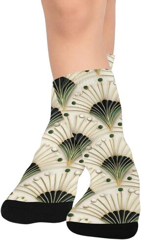 جوارب المشي لمسافات طويلة باللون الأخضر على شكل زهور - جوارب شتوية حرارية سميكة دافئة للأولاد والبنات الصغار للمدرسة، والارتداء اليومي والأنشطة الخارجية in Kuwait