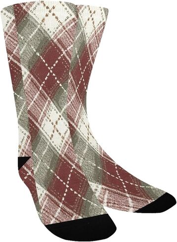 جوارب خريف منقوشة باللون الأحمر للمشي لمسافات طويلة - جوارب شتوية حرارية سميكة دافئة للأولاد والبنات للمدرسة، والارتداء اليومي والأنشطة الخارجية in Kuwait