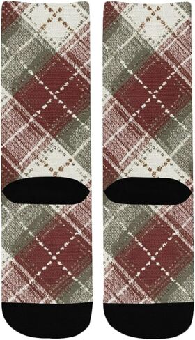 جوارب خريف منقوشة باللون الأحمر للمشي لمسافات طويلة - جوارب شتوية حرارية سميكة دافئة للأولاد والبنات للمدرسة، والارتداء اليومي والأنشطة الخارجية in Kuwait