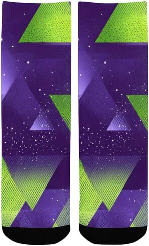 جوارب Galaxy Prism Glow Purple للمشي لمسافات طويلة - جوارب شتوية حرارية سميكة دافئة للأولاد والبنات للمدرسة، والارتداء اليومي والأنشطة الخارجية in Kuwait