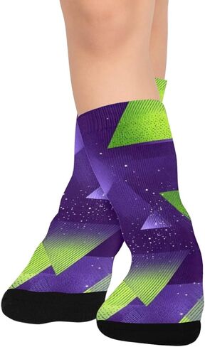 جوارب Galaxy Prism Glow Purple للمشي لمسافات طويلة - جوارب شتوية حرارية سميكة دافئة للأولاد والبنات للمدرسة، والارتداء اليومي والأنشطة الخارجية in Kuwait