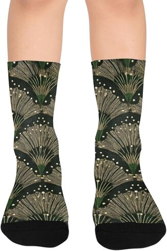 جوارب المشي لمسافات طويلة بطباعة الألعاب النارية من آرت ديكو - جوارب شتوية حرارية سميكة دافئة للأولاد والبنات الصغار للمدرسة، والارتداء اليومي والأنشطة الخارجية in Kuwait