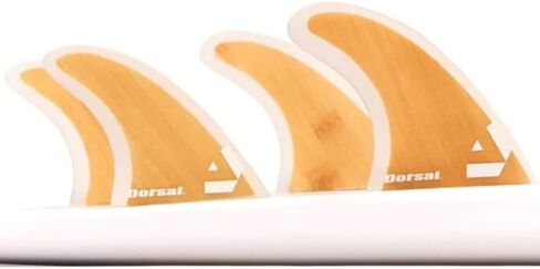 DORSAL Surfboard Fins Quad 4 Set FCS Compatible Green Medium Fiberglass with Honeycomb Hexcore in Saudi Arabia