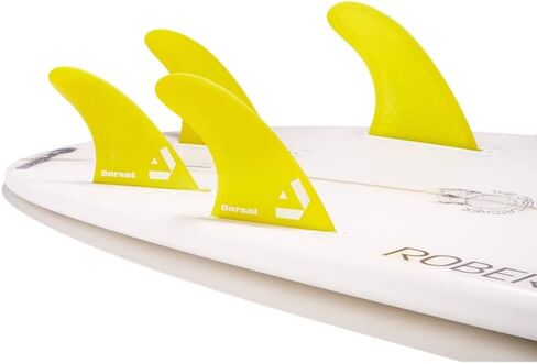 DORSAL Surfboard Fins Quad 4 Set FCS Compatible Green Medium Fiberglass with Honeycomb Hexcore in Saudi Arabia