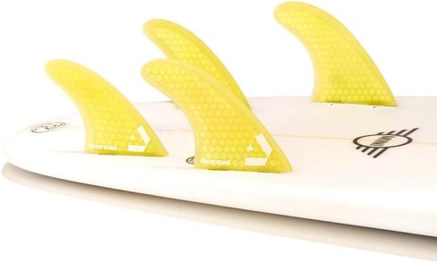 DORSAL Surfboard Fins Quad 4 Set FCS Compatible Green Medium Fiberglass with Honeycomb Hexcore in Saudi Arabia