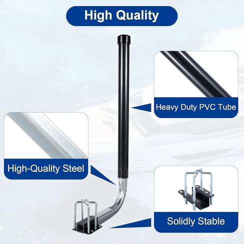 دليل مقطورة القارب، دليل مقطورة فولاذي مجلفن كهربائيًا قابل للتعديل مع أنابيب PVC لقارب التزلج، قارب الصيد، المراكب الشراعية، على شكل حرف L in Kuwait