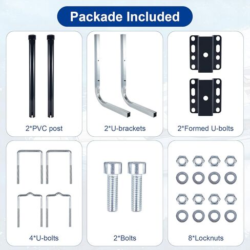 دليل مقطورة القارب، دليل مقطورة فولاذي مجلفن كهربائيًا قابل للتعديل مع أنابيب PVC لقارب التزلج، قارب الصيد، المراكب الشراعية، على شكل حرف L in Kuwait