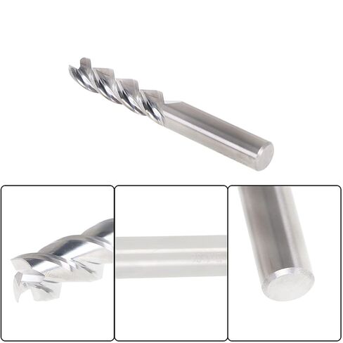 findmall 1/2 Inch Helix Carbide End Mill 3 Flute 2 Inch Iength of Cut Fit for Aluminum Cut Non-Ferrous Metal Upcut CNC Spiral Router Bit in Saudi Arabia
