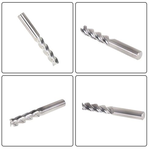 findmall 1/2 Inch Helix Carbide End Mill 3 Flute 2 Inch Iength of Cut Fit for Aluminum Cut Non-Ferrous Metal Upcut CNC Spiral Router Bit in Saudi Arabia