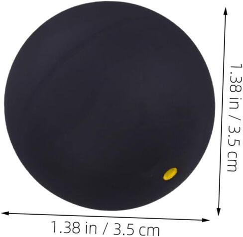 Professional Single Dot Squash Balls 2pcs, High Bounce Rubber Training Balls for Beginner Hand-Eye Coordination and Reaction Practice, Indoor and Outdoor Squash Equipment in Saudi Arabia