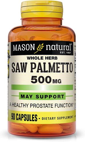 MASON NATURAL Saw Palmetto 500 mg, Supports Prostate Health & Urinary Function, 90 Capsules in Saudi Arabia