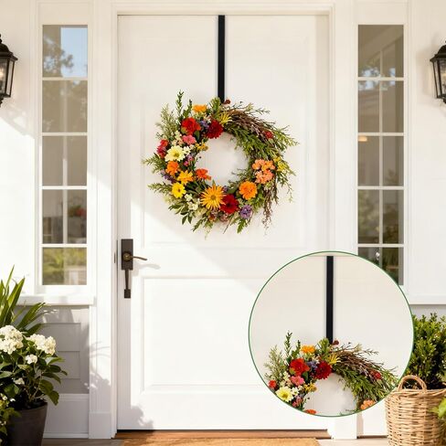 4 عبوات من خطافات المنشفة والمعاطف فوق الباب منظم للحمام، شماعة خطاف باب قابلة للتعديل من 15 إلى 25 بوصة، شماعة إكليل أمامية شديدة التحمل بدون خطافات حفر للاستخدامات المتعددة، مناسبة لغرف المراحيض in Kuwait