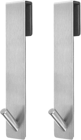 Shower Door Hooks Extended Over Door Hook for Bathroom Frameless Glass Bath Door,Stainless Steel Towel Holder,Heavy Duty Rack Hooks for Robe,Towel Brushed Gold 2 Pack in Saudi Arabia
