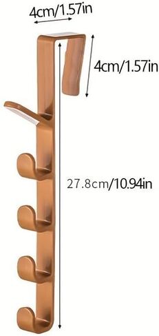 1pc Over The Door Hooks – Heavy Duty Plastic Rack for Clothes, Bags, Towels – Space Saving No Drill Storage for Closet, Bathroom, Bedroom in Saudi Arabia