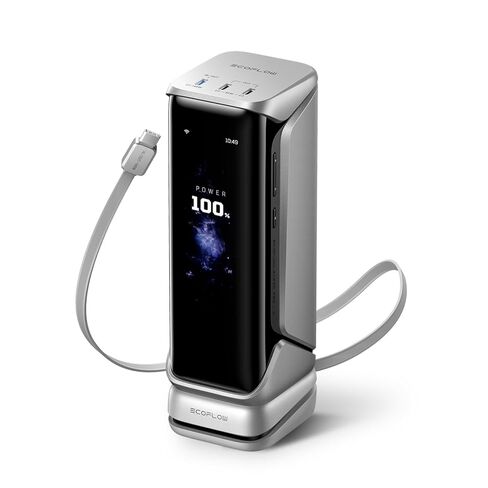 EF ECOFLOW Rapid Pro Power Bank (27650mAh, 300W, 140W Built-in Cable), 4-Port Portable Charger w/ 140W Output, Up to 320W Recharge, Compatible with iPhone Series, Samsung, Laptop and More in Kuwait