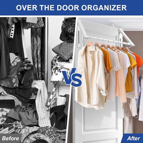 شماعة ملابس على الباب مباشرة من المنزل، خطاف باب مقاس 1.69 بوصة لرف تجفيف فوق الباب، خطاف شماعات خارجي قابل للطي وقابل للسحب للحمام وغرفة الغسيل والشقق وغرفة النوم in Kuwait