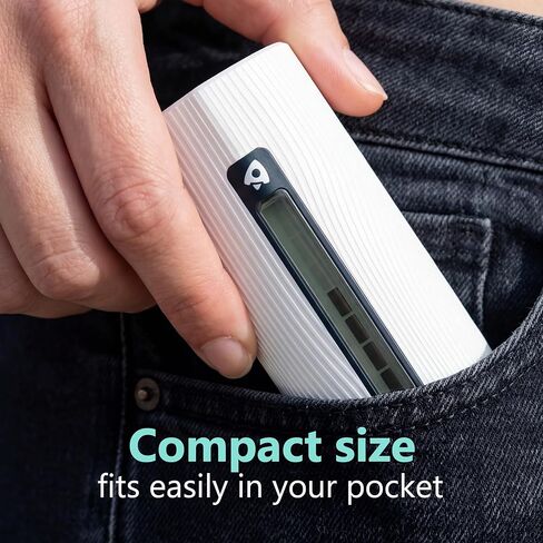 Portable CO2 Monitor for Travel & Air Quality Monitor Indoor & Outdoor Carbon Dioxide Real Time Tracking/Compact Travel Device with Rechargeable 6-Month Battery (Off White) iOS ONLY in Saudi Arabia