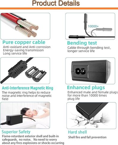 Charger for Inogen One G1 G2 G3 G4 G5 Concentrator BA-301 BA-302 BA-303 BA-107 BA-106 BA-207 BA-503 BA-401 BA-403 BA-307 BA-306 Oxygen Concentrator Power Adapter Cord in Saudi Arabia