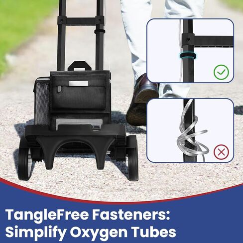 Ultralight 360 Ventilated Backpack with Tailored Collapsible Carrying Cart, 2025 Upgraded Backpack for Portable Oxygen Concentrators, Only Compatible with Inogen One G5, Rove 6 and OxyGo Next in Saudi Arabia