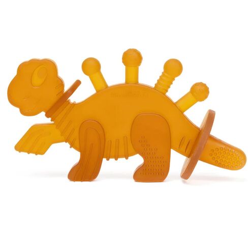 Baby Teether Toy and Training Toothbrush: Dibly - The Dino Baby Teething Toys BPA-Free Teethers Inspired by Nature with Natural Rubber Pacifier in Saudi Arabia