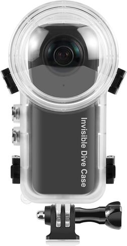 قضية غوص غير مرئية 60 م/196 قدمًا لـ Insta360 x5 تحت الماء مقاوم للماء قذيفة الإسكان لـ Insta 360 X5 Action Camera Cover Association لغوص التزلج على التزلج على الأمواج in Kuwait