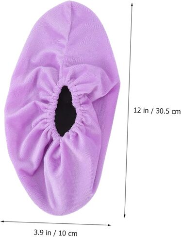 UPKOCH 2pairs Bowling Shoe Covers Elastic Band Slip Fuzzy Protectors for Indoor Use Adult Silver Grey Grape Purple and Washable Bowling Supplies in Saudi Arabia