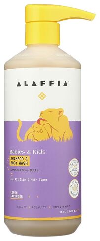 شامبو وأطفال في Alaffia ، غسل الجسم ، الدعم اللطيف والمهدئ للشعر الناعم والجلد مع زبدة الشيا ، النيم ، وزيت جوز الهند ، التجارة العادلة ، لافندر الليمون ، 16 أوقية in Kuwait