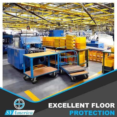 عجلات SY America مقاس 6 بوصة × 2 بوصة، عجلات صناعية، عجلات مطاطية على عجلات من الحديد الزهر لحاويات القمامة وصناديق القمامة، 4 دوارة، مجموعة سعة 4000 رطل مكونة من 4 قطع in Kuwait