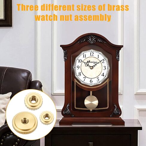 12 PCS Brass Clock Hand Nut Assortment, Clock Hand Assortment, Clock Parts for Wall Clocks, Table Clocks, Grandfather Clocks with 5/6/10mm in Saudi Arabia