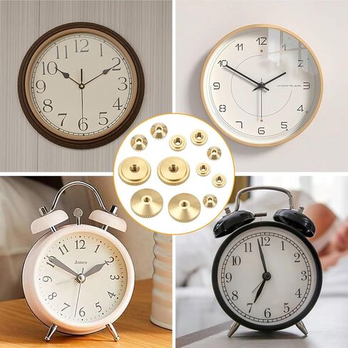 12 PCS Brass Clock Hand Nut Assortment, Clock Hand Assortment, Clock Parts for Wall Clocks, Table Clocks, Grandfather Clocks with 5/6/10mm in Saudi Arabia