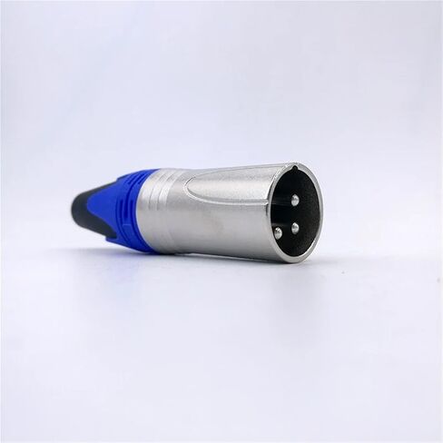 XLR Connector Audio Plugs Microphone 3pin Speaker Male & Female Colour 1Pcs(Yellow Female) in Saudi Arabia
