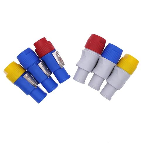 1Pcs Power Connector 3 Pins 20A 250V Speaker Cable Male(Blue-Grey Body) in Saudi Arabia