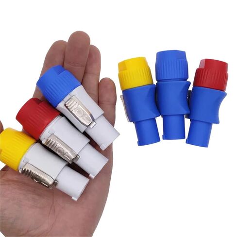 1Pcs Power Connector 3 Pins 20A 250V Speaker Cable Male(Blue-Grey Body) in Saudi Arabia