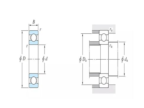 6822 2RS ABEC-1 110x140x16 مللي متر محامل قسم رقيقة 6822 RS 61822 in Kuwait