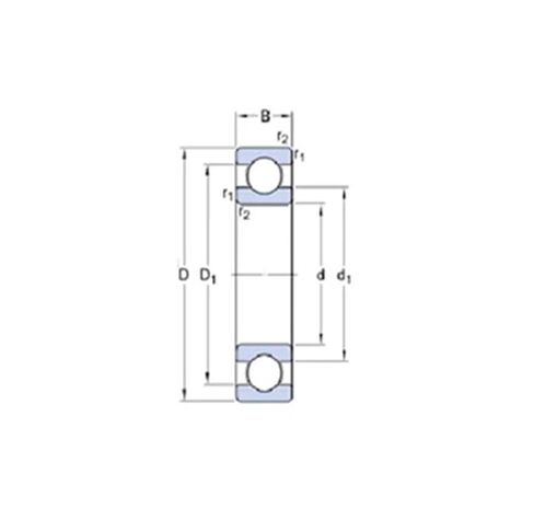 6917ZZ ABEC-1 85x120x18MM محامل متري رقيقة القسم 61917ZZ 6917ZZ in Kuwait