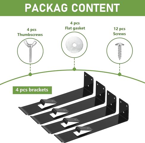 4 Pack Owl Mounting Bracket – Metal Bracket with Secure Clip Heavy Duty Owl Attachment Post Mount for Plastic Garden Owls in Kuwait