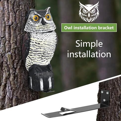 4 Pack Owl Mounting Bracket – Metal Bracket with Secure Clip Heavy Duty Owl Attachment Post Mount for Plastic Garden Owls in Kuwait