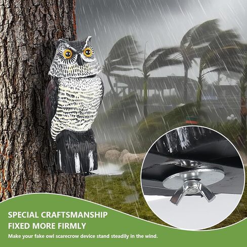 4 Pack Owl Mounting Bracket – Metal Bracket with Secure Clip Heavy Duty Owl Attachment Post Mount for Plastic Garden Owls in Kuwait