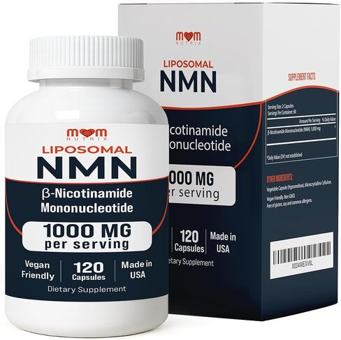 NMN Supplement 1000 mg Pure Nicotinamide Mononucleotide - NAD Precursor for Energy, Cellular Renewal & Longevity Support - Mitochondrial Support 120 Capsules - Vegan, Non GMO, Gluten Free in Saudi Arabia