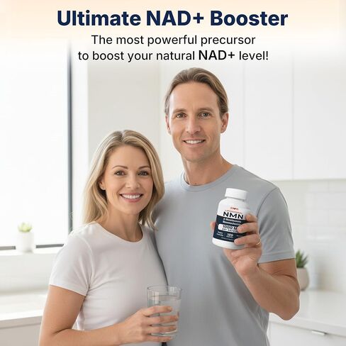 NMN Supplement 1000 mg Pure Nicotinamide Mononucleotide - NAD Precursor for Energy, Cellular Renewal & Longevity Support - Mitochondrial Support 120 Capsules - Vegan, Non GMO, Gluten Free in Saudi Arabia